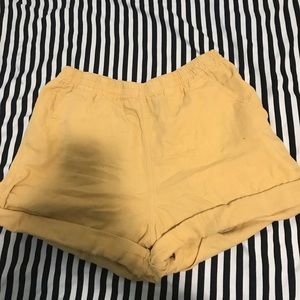 Yellow shorts